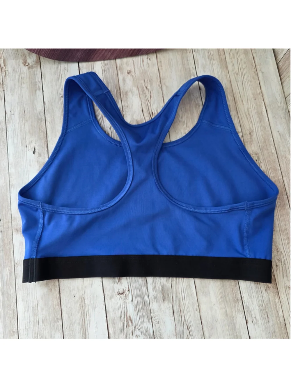 Women's Nike Blue Dri-FIT Sports Bra L with Black Band
